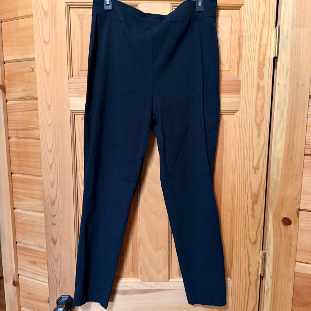 Madison Black Straight-Leg Ponte Pants